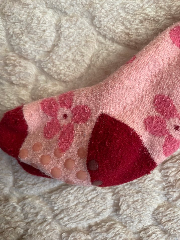 Çiçek Desenli Kız Çocuk havlu Külotlu Çorap - Görsel 3