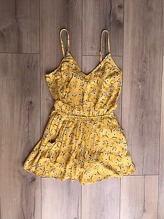 H&m çiçekli sarı tulum