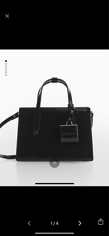 Mango safiano küçük shopper çanta