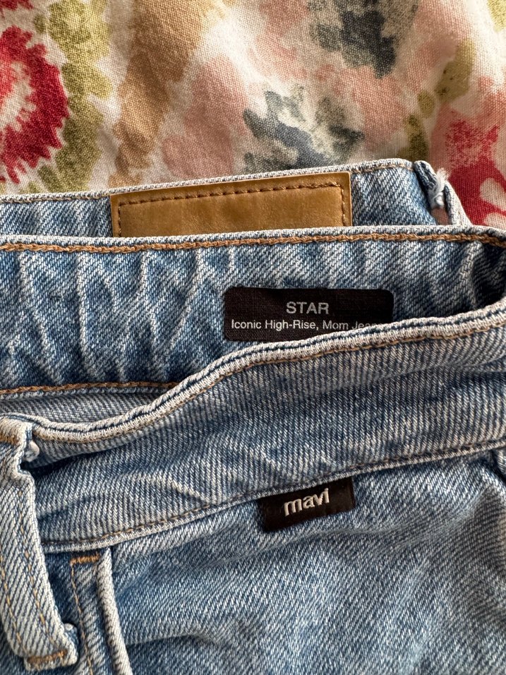 Mavi Düğmeli Rahat Kesim Kadın Kot Pantolon - Görsel 2