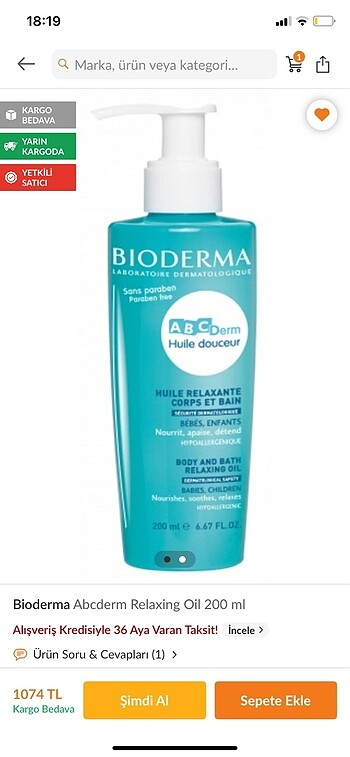 Beden Renk Jelatinli Açılmamış Bioderma Bebek Pişik Kremi ve Bakım yağı