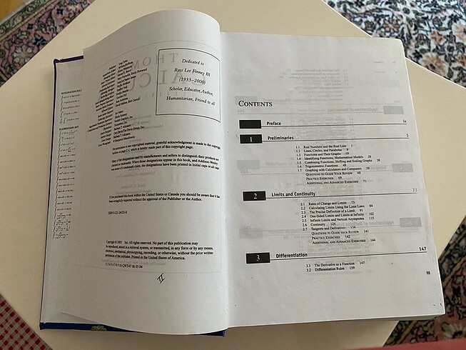  Beden Renk Thomas? Calculus kitabı