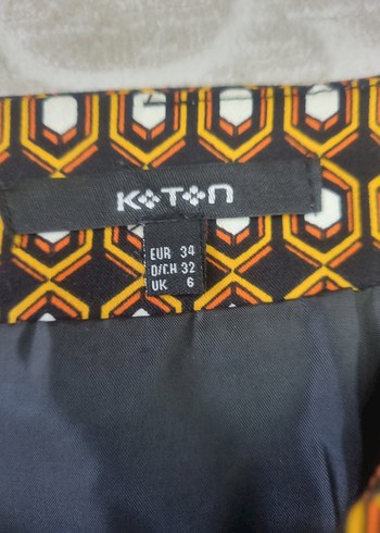 kumaş desenli kalem etek - Görsel 2