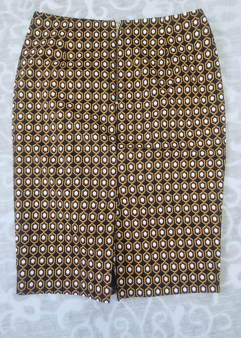 kumaş desenli kalem etek - Görsel 3