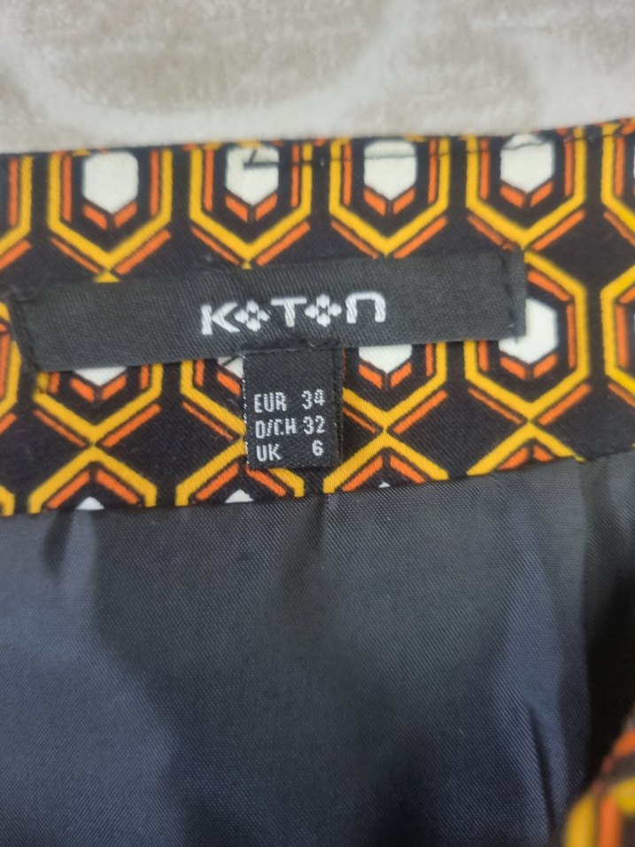 kumaş desenli kalem etek - Görsel 2