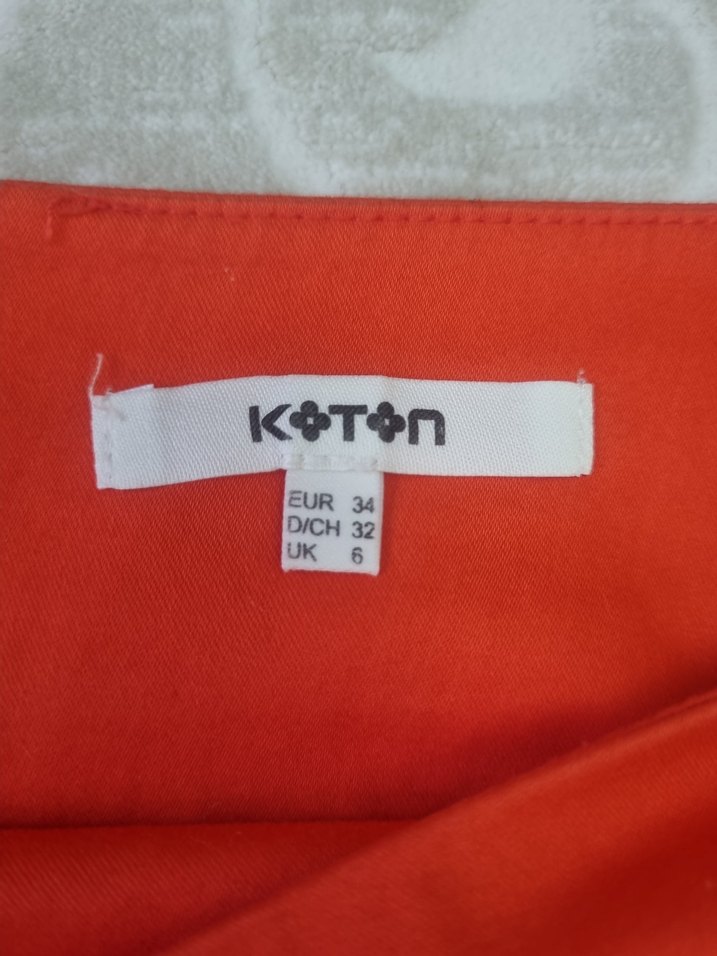 Kadın Kırmızı Piliseli Midi Kalem Etek - Görsel 2