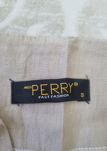 Kemerli Bej Keten Kadın elbise - Görsel 2