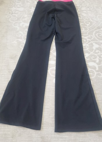 siyah Kadın Esnek Midi İspanyol Paça yuksek bel Pantolon - Görsel 3