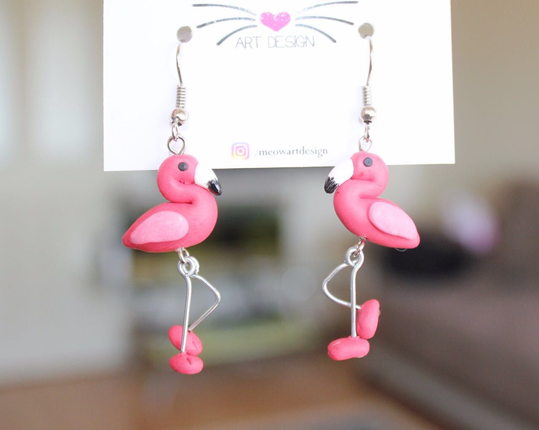 Flamingo Küpe 