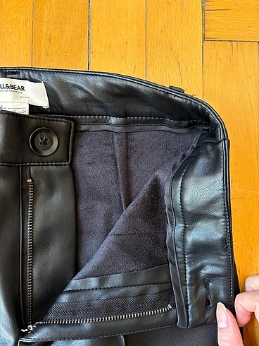 xs Beden Pull&Bear Suni Deri Straight Pantolon