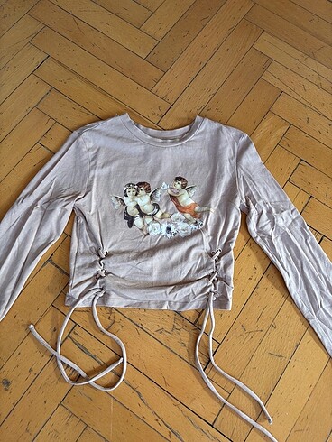 Bershka Melek Baskılı Soft Touch Body