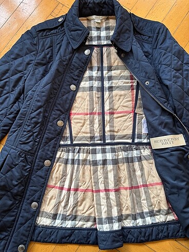 s Beden lacivert Renk Burberry Brit Orijinal Kapitone Ceket