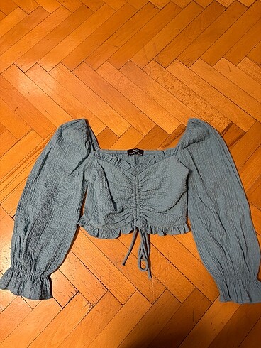Bershka Büzgülü Crop Top