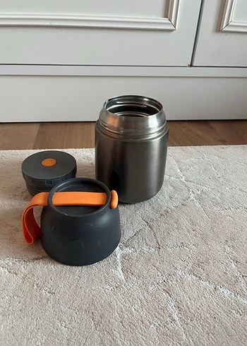 Gri Çocuk Termos Şişeleri ve Isıtıcı Seti - Görsel 3