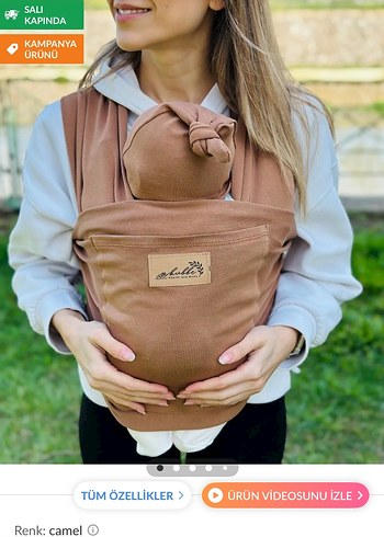 Beden kahverengi Renk Camel rengi Kubbe marka sling