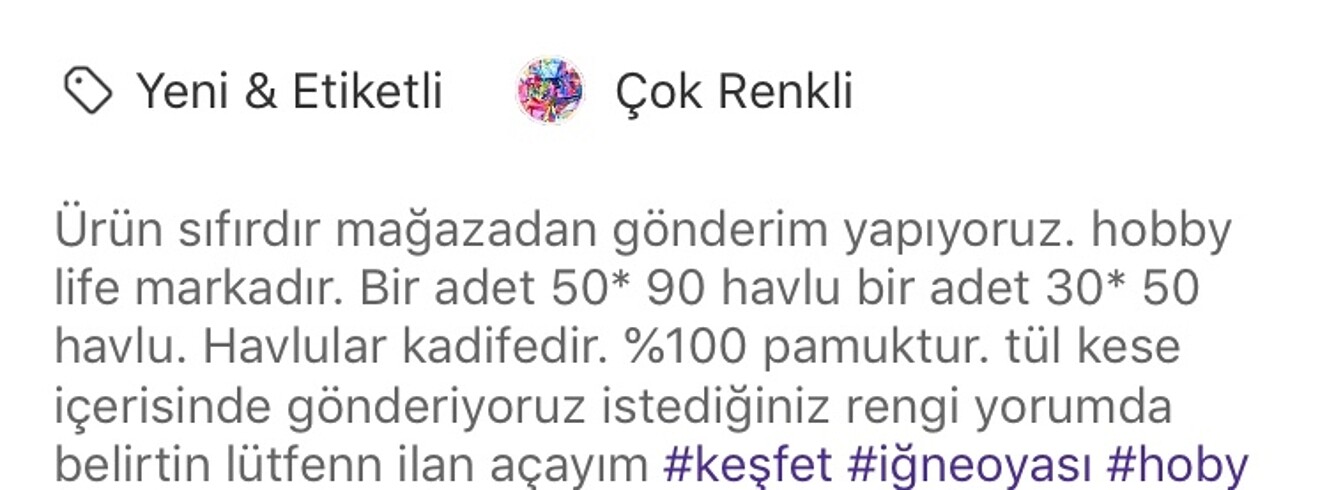 Özdilek Hobby havlu