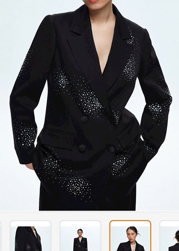 ADL taş işlemeli etek ceket takım - Görsel 3