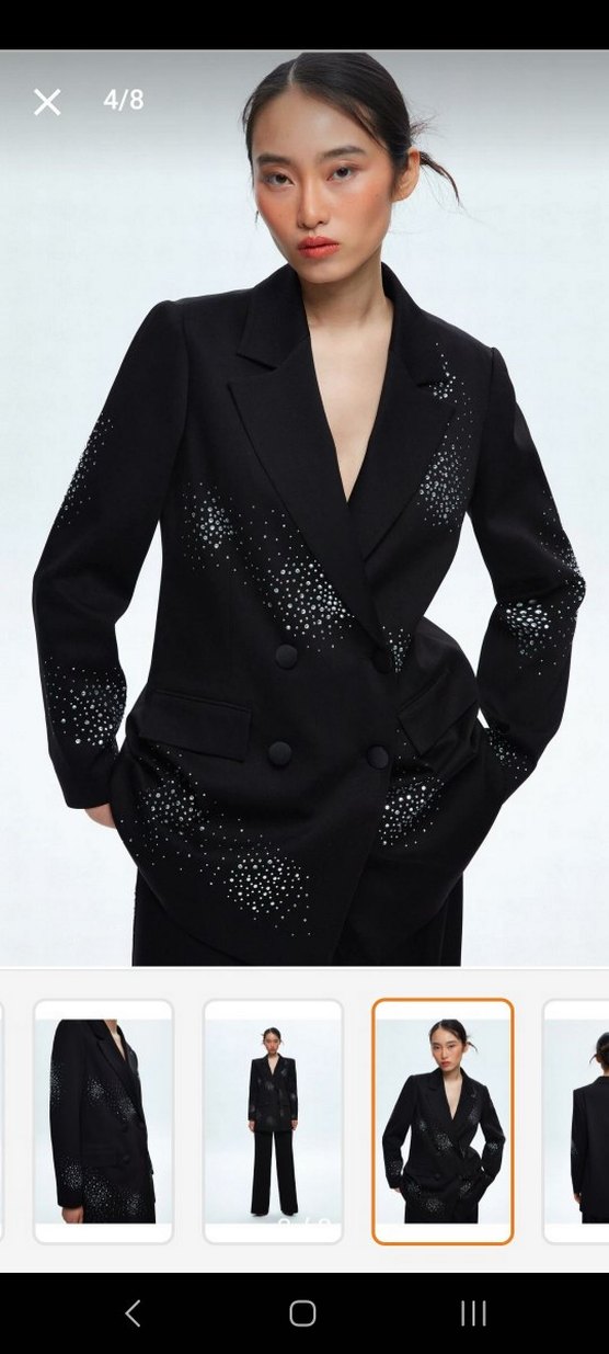 ADL taş işlemeli etek ceket takım - Görsel 3