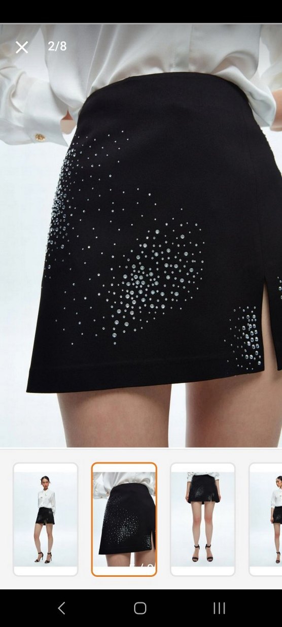 ADL taş işlemeli etek ceket takım - Görsel 5