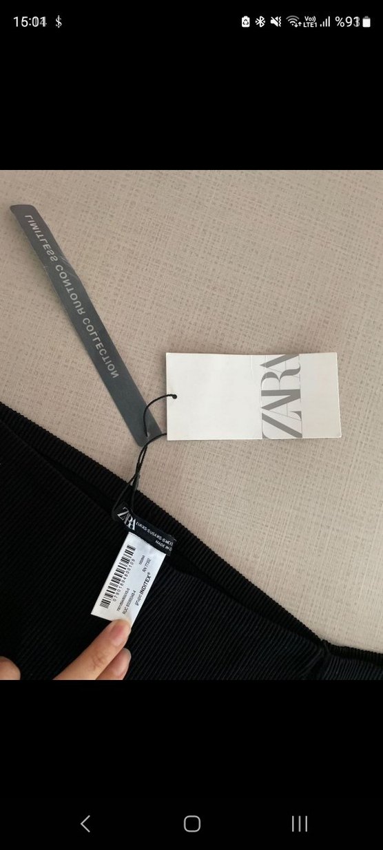 ZARA taş detayli crop bluz - Görsel 5