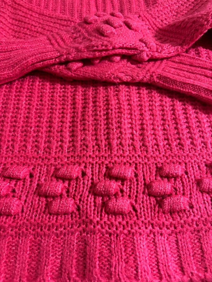 Pembe Örgü Kadın Hırka - Görsel 5