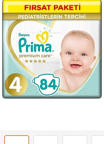 Prima premium care 4 numara 84 adet ve molped