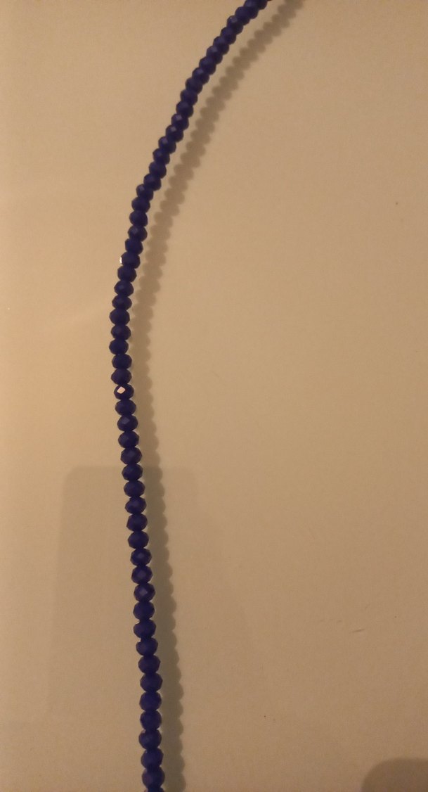 Uzun Lacivert Boncuklu Kadın Kolyesi - Görsel 2