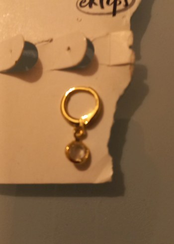 Altın Renk Mini Boncuklu Küpeler - Görsel 2