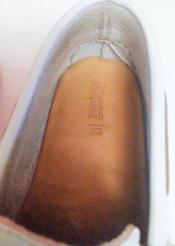 Zara %100 deri makosen ayakkabi - Görsel 6