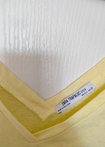 Zara Zara Oversize Keten Tişört