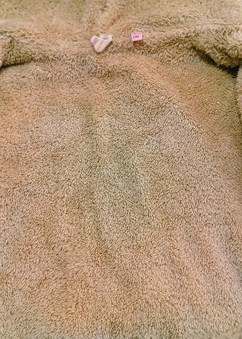 Kız Çocuk Gri Kapüşonlu Fermuarlı Sweatshirt - Görsel 4