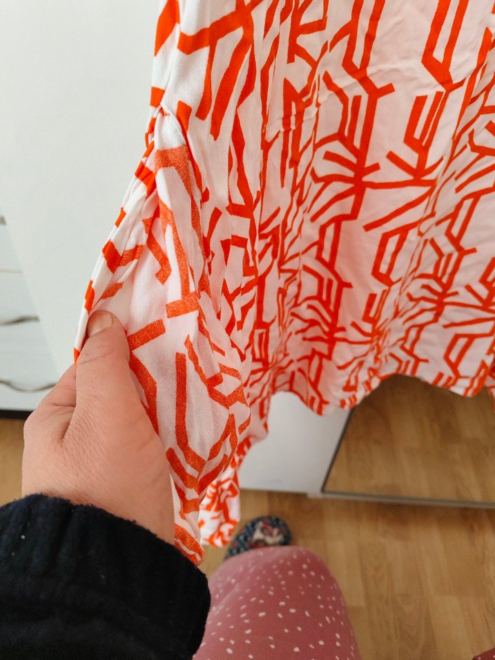 kiremit rengi cepli elbise - Görsel 4