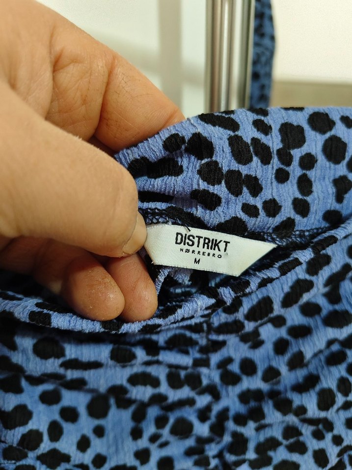 Koyu Mavi Leopar Desenli Mini Elbise - Görsel 2