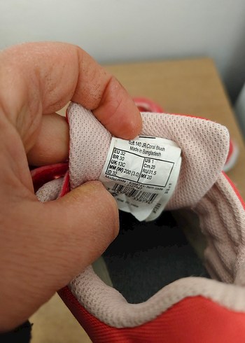 Kız Çocukları İçin nar çiçeği renginde Cırtlı Spor Ayakkabı - Görsel 2