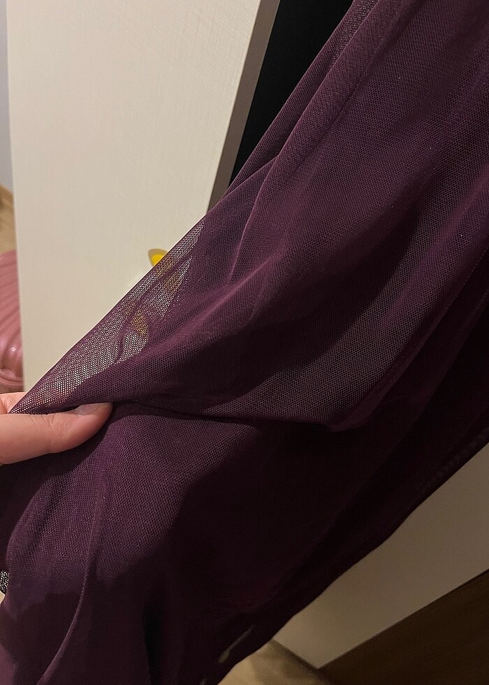 Mürdüm Şık dekolteli abiye - Görsel 3