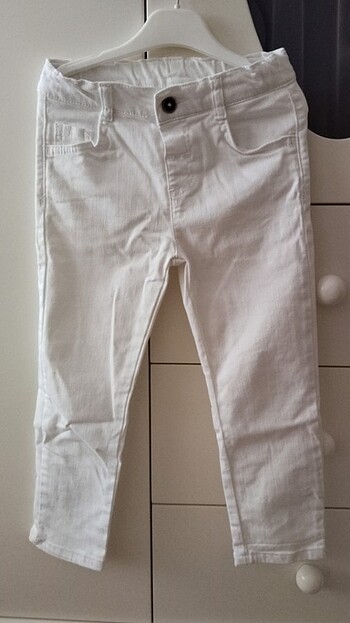 Erkek Beyaz Jean pantolon 