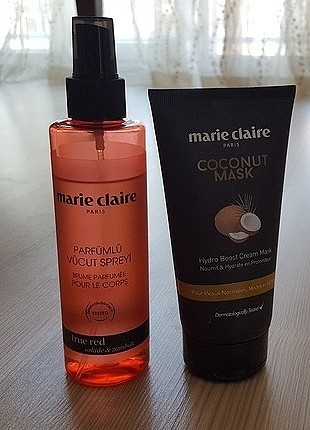 Marie Claire Parfümlü Vücut Spreyi Ve Coconut Mask Claires Cilt Bakımı %87  İndirimli - Gardrops