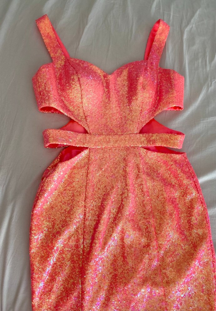 Parlak Uzun Abiye Elbise - Görsel 4