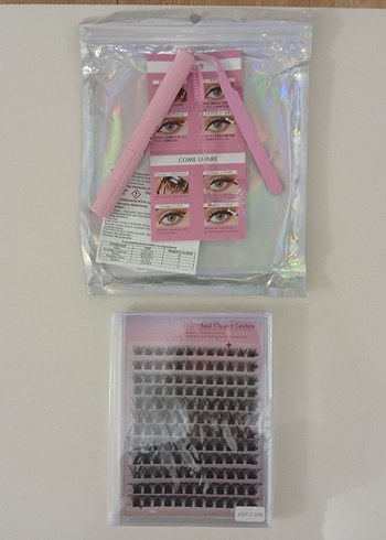 Pembe Kutuda Gri Takma Kirpik Seti - Görsel 6