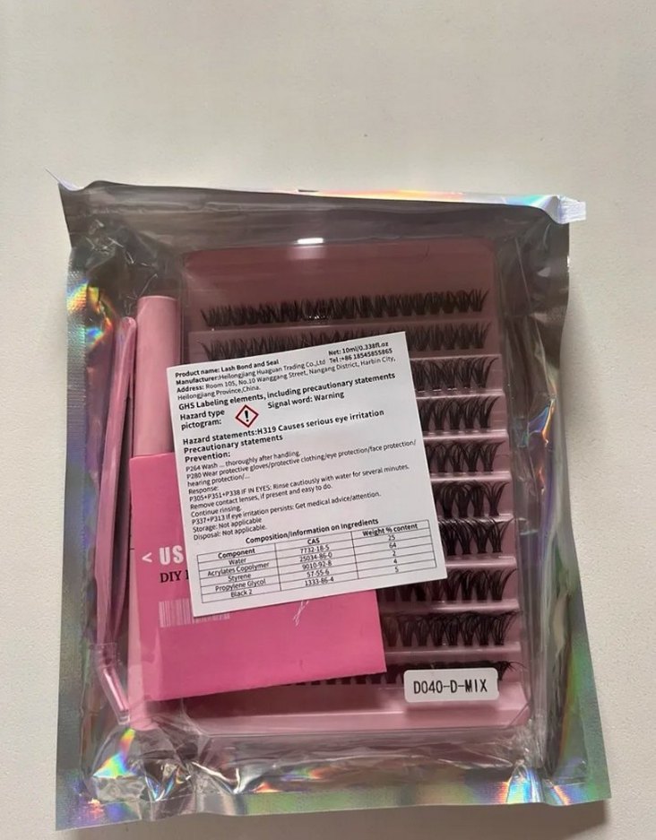 Pembe Işıltılı Takma Kirpik D040-D-MIX - Görsel 3