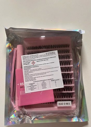 Pembe DIY Kirpik Küme Seti - Görsel 3