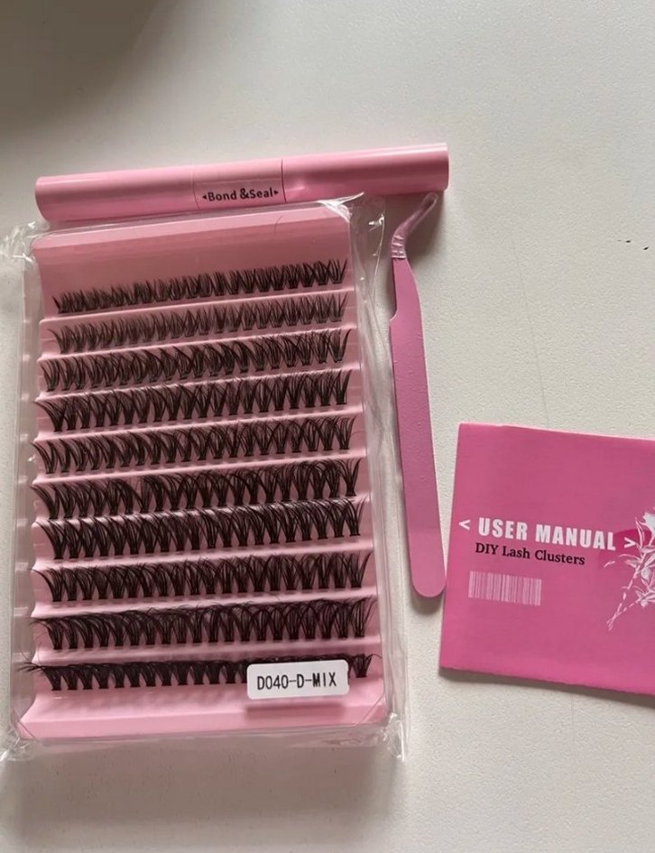 Pembe DIY Kirpik Küme Seti - Görsel 2