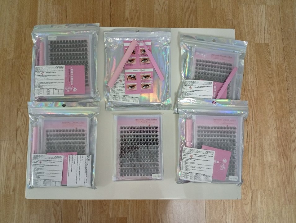 Pembe Kutuda Gri Takma Kirpik Seti - Görsel 2