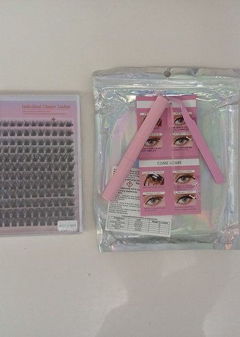 Pembe Kutuda Gri Takma Kirpik Seti - Görsel 5