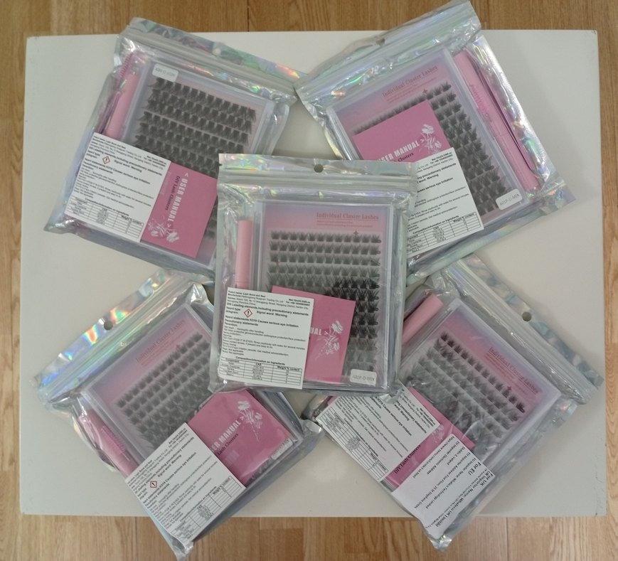 Pembe Kutuda Gri Takma Kirpik Seti - Görsel 3