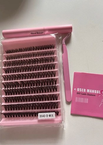 Pembe DIY Kirpik Kümeleri - Görsel 2