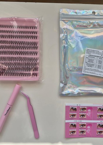 Pembe Pastel Takma Kirpik Seti - Görsel 3