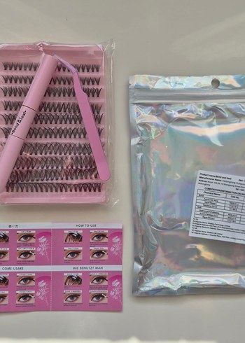 Pembe Pastel Takma Kirpik Seti - Görsel 4