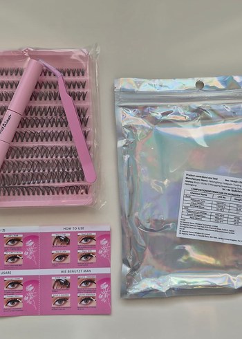 Pembe Pastel Takma Kirpik Seti - Görsel 2