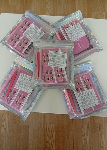 Pastel Pembe Takma Kirpik Seti - Görsel 2